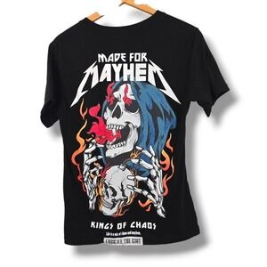 Made For Mayhem Kings of Chaos Graphic‎ Print T-Shirt Embrace The Riot